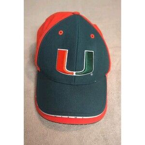 Miami Hurricanes Vintage Green Orange Hat Cap Twins Enterprises OSFA